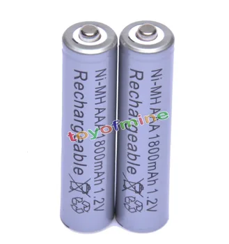 

2x AAA 1800mAh 3A 1.2 V Ni-MH Grey Rechargeable Battery Cell for MP3 RC Toys