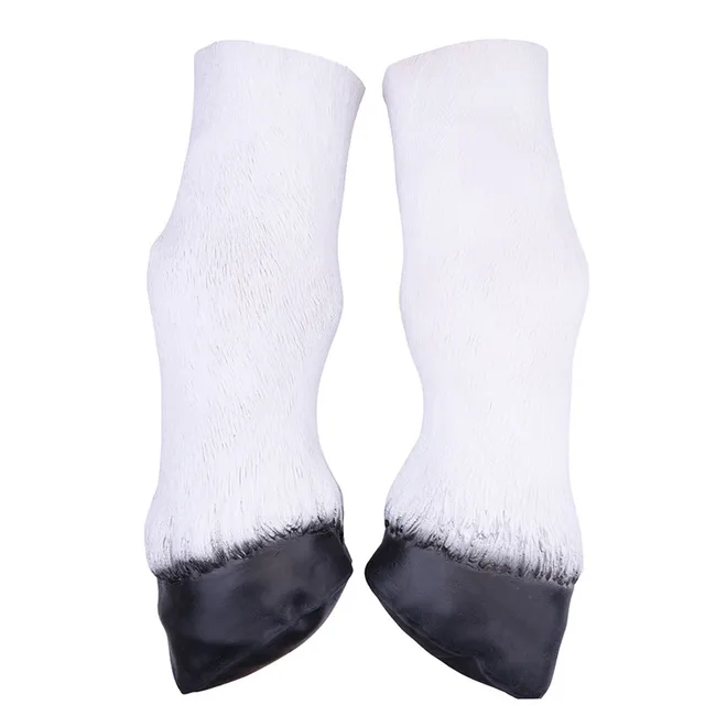 1 P Adult Latex Horse Hooves Costume Gloves Set Of 2 Horse Foot Mask