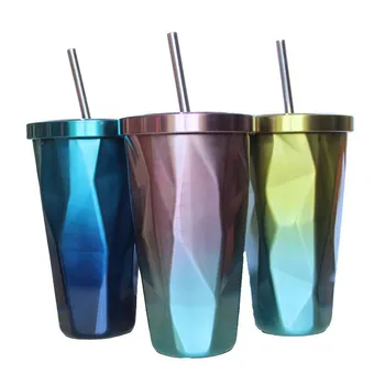 

Insulated Travel Coffee Thermal Cup 500ml Double Wall Vacuum Drinking Metal stainless steel water cup tea bottle