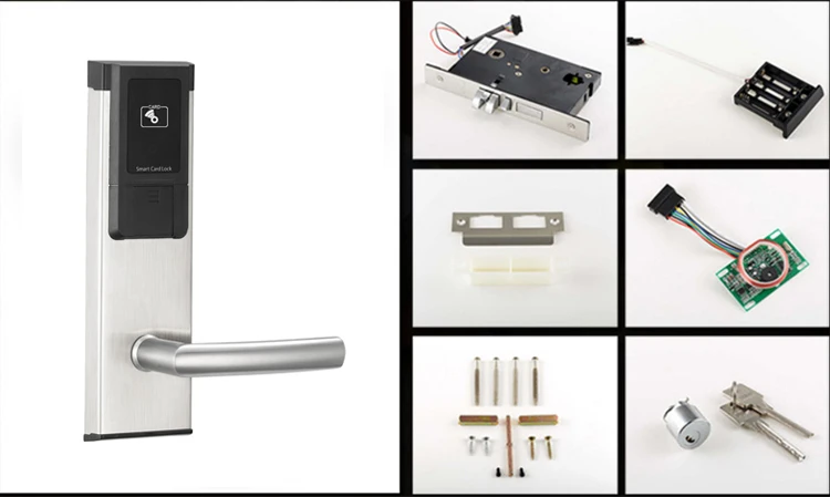Итальянский дверной замок s RFID цифровой ключ карта дверной замок система с панелью из нержавеющей стали/ручка для отеля