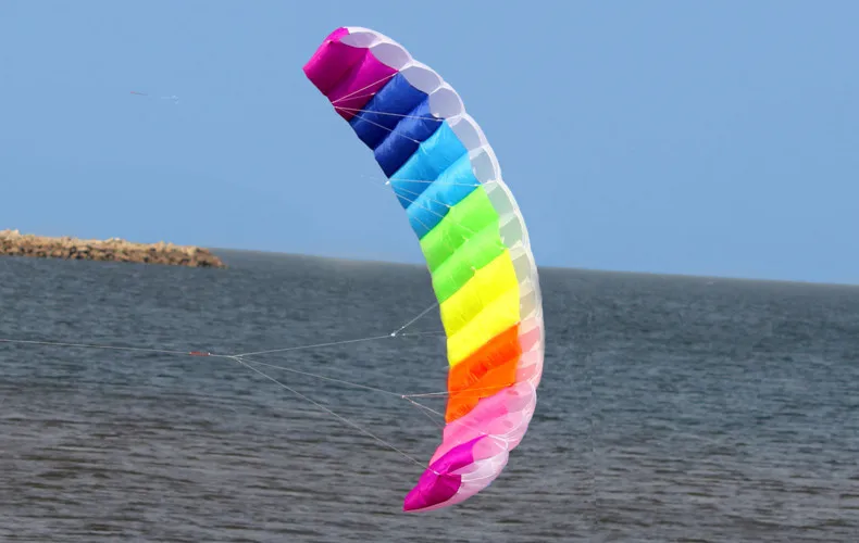 HOT SELL New 2.7m Dual Line Power Parafoil Kite Boarding / Surfing So Exciting and Good Flying