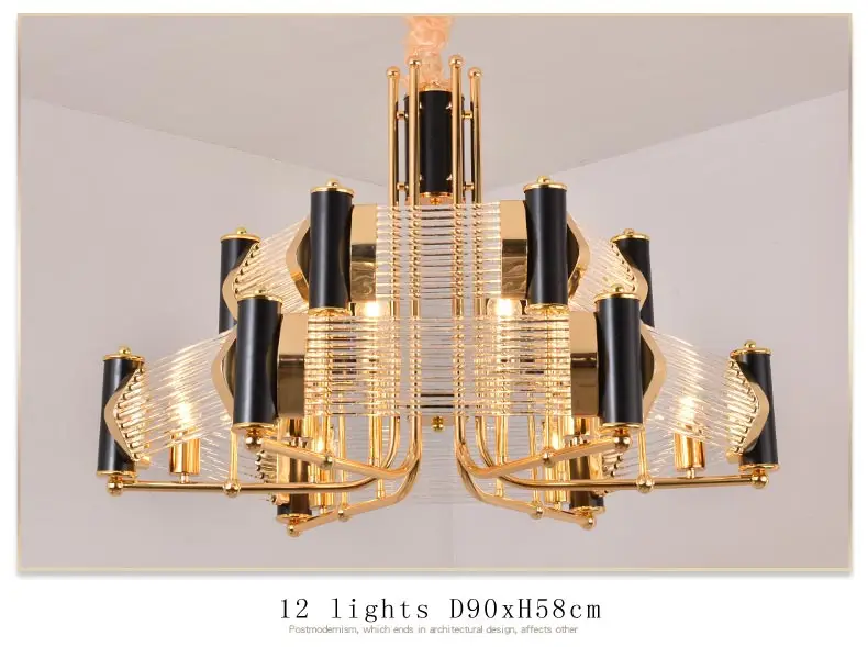 Золотой светильник-люстра, светильники, стеклянная дизайнерская лампа, Современная гостиная, спальня, кухня, домашний декор, светильник, металлический блеск E27