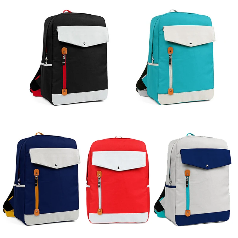HBC06 New College Wind Backpack Canvas Shoulder Bag Backpacks Schoolbag Korean Men And Women Travel Blue | Багаж и сумки