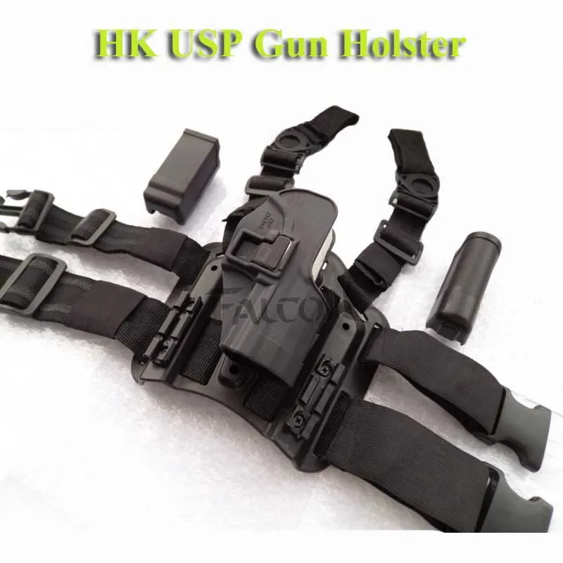 HK-USP-Pistolenhalfter-Compact-Typ-Taktische-Bein-Holster-Schie-en-Airsoft-Rechtsh-nder-Pistole-Jagd-Oberschenkel