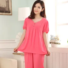 Женский пижамный комплект, большие размеры, M-4XL, летняя Пижама с короткими рукавами, Женская домашняя одежда