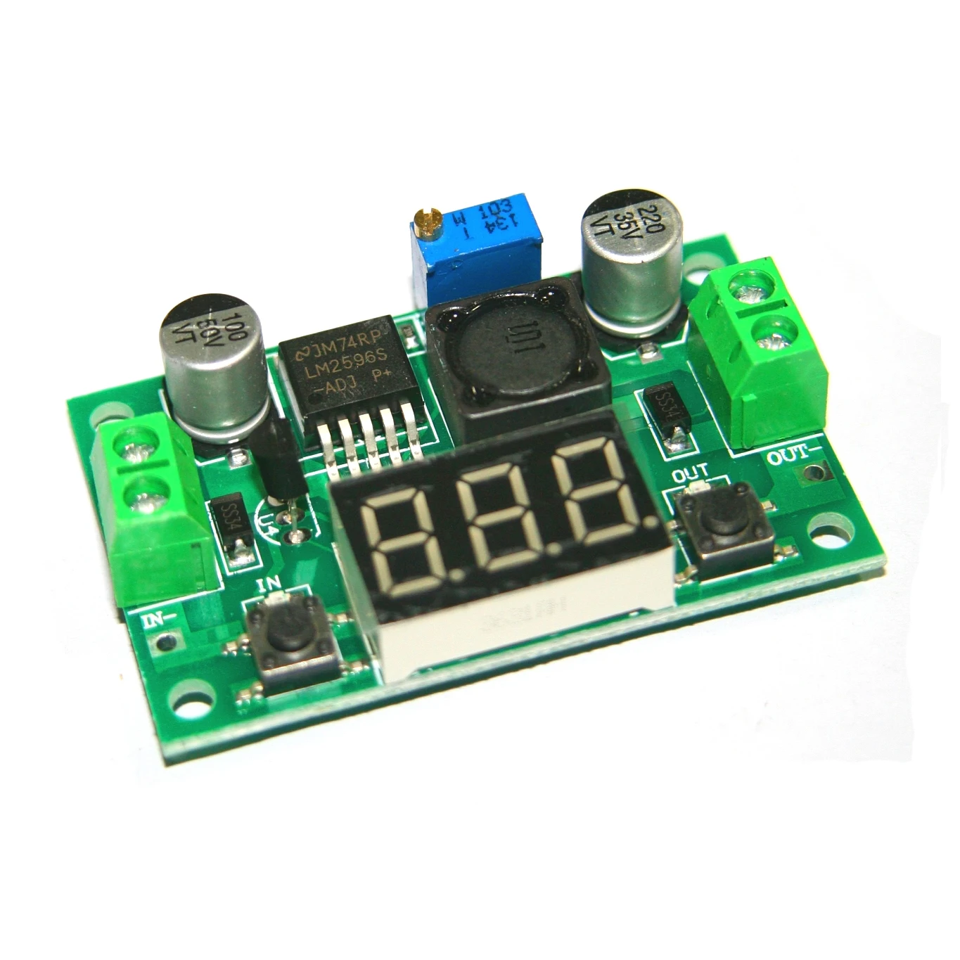 

LM2596 DC Buck Step Down Power Converter Module DC/DC 4.0~40V to 1.25-37V 2A Adjustable Voltage Regulator With LED Voltmeter