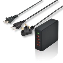 Быстро 5 Порты и разъёмы Путешествие стены Главная Зарядное устройство адаптер 25 Вт 5 В 8a ЕС, США, Великобритании Plug переменного тока в USB мощность разъем станции для мобильного телефона Планшеты