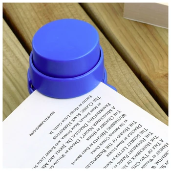 

2 pcs Office Staple Stapleless Stapler Home Paper Binding Binder Paperclip