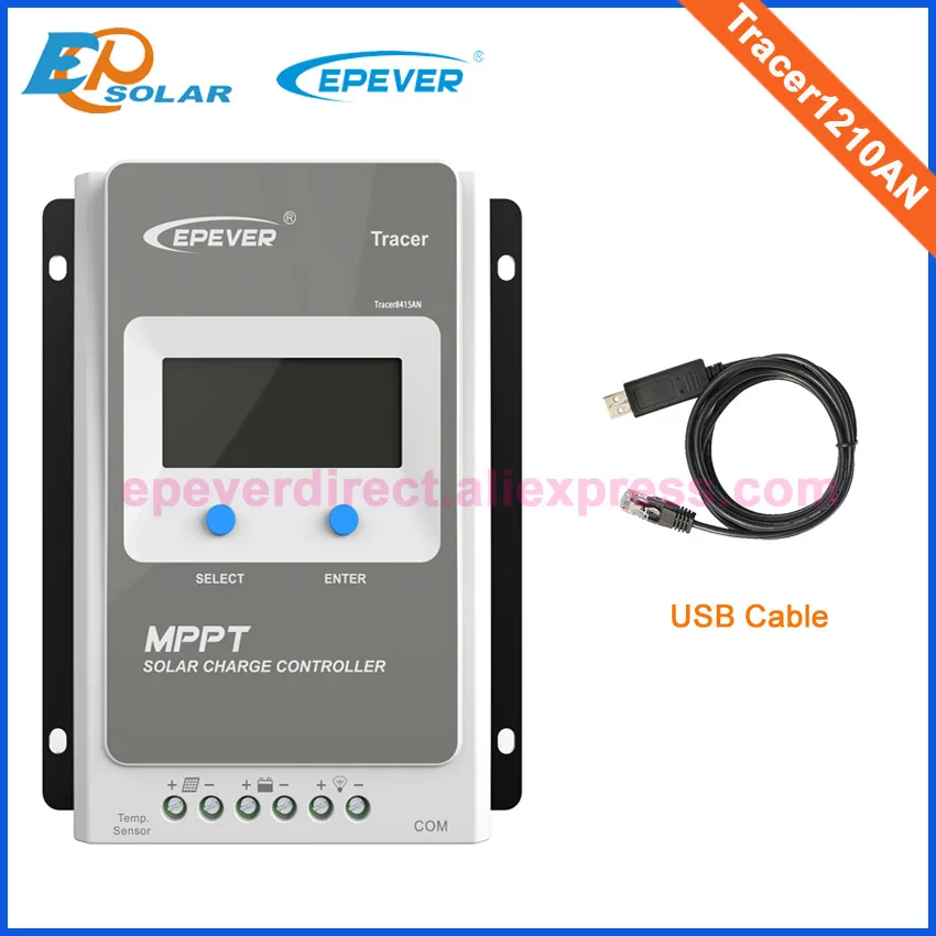

10A 10amp Tracer1210AN lcd display mppt controller with USB connect cable 12v/24v auto work