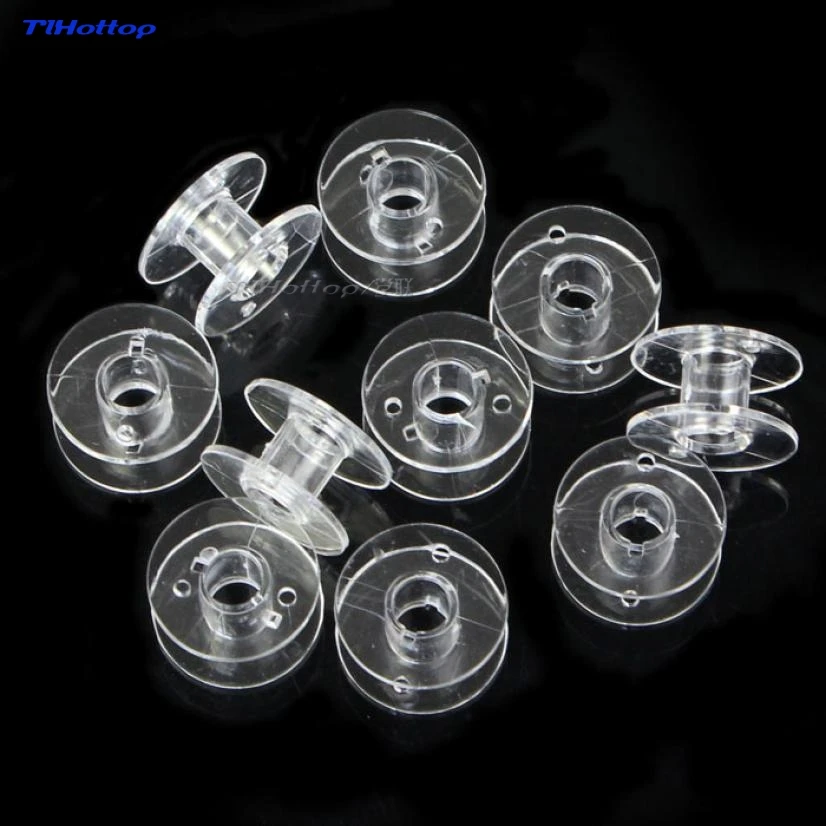 

Gajjar 10 Clear Plastic Bobbins wire coil For Brother TLHOTTOP