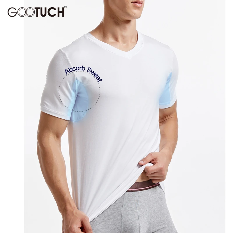 Men Undershirts Underwear Absorb Sweat 