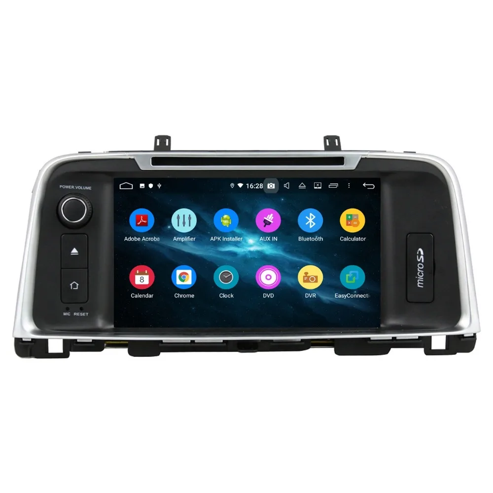 Excellent 4gb+64gb IPS 8-Core 8" Android 9.0 Car Audio DVD Player for Kia K5 Optima 2015-2017Car Radio GPS 4G WIFI Bluetooth 4.2 USB DVR 4