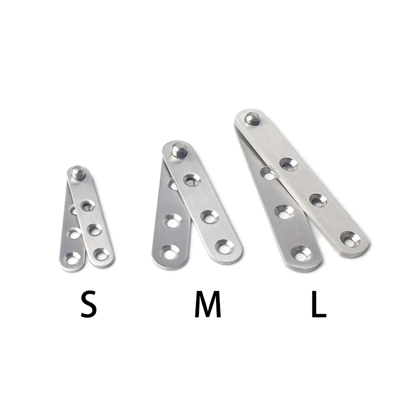 2Sets Stainless Steel Doors Hinges Under 360 Degree Rotating Shaft Rotation Hinge Positioning Concealed Cabinet Hinge