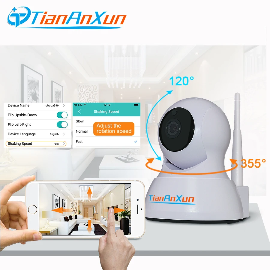 Домашняя камера видеонаблюдения Tiananxun беспроводная безопасности с Wi Fi 720P