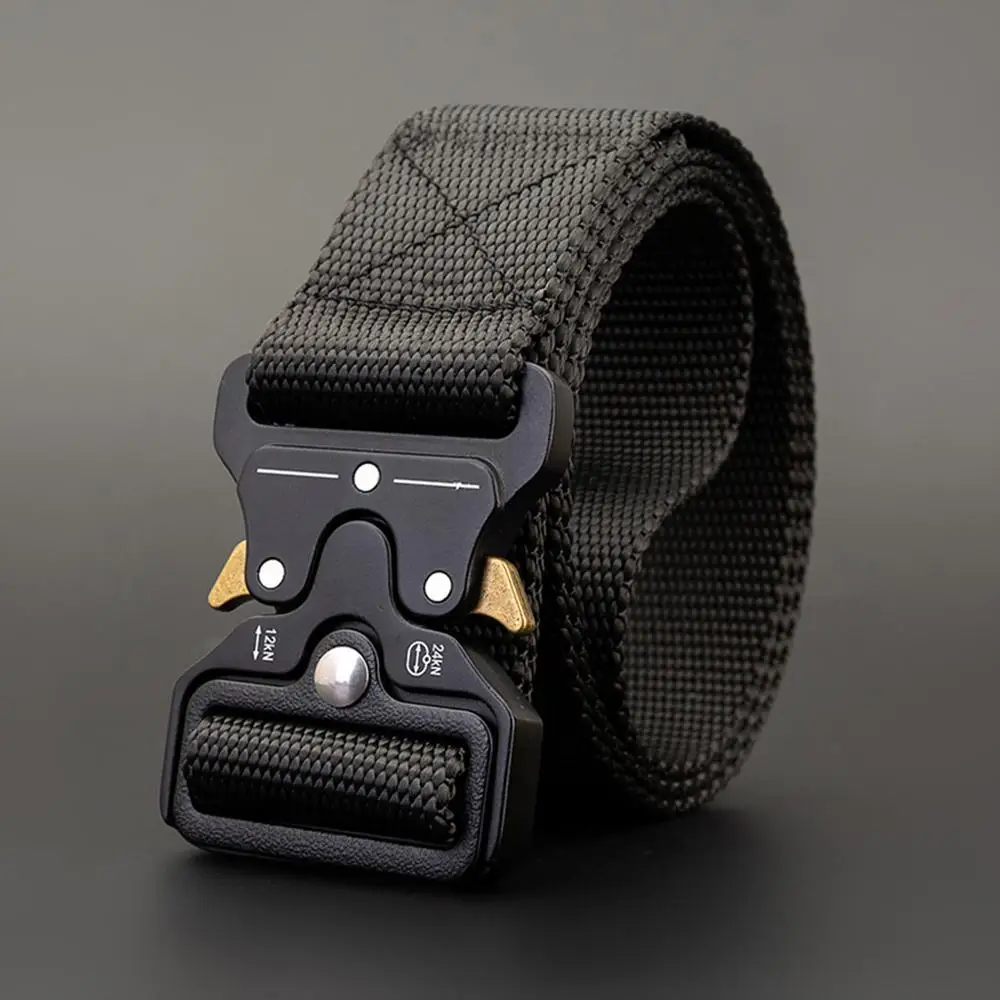 

Camping Outdoor Hiking Tactical Belt Men's Outdoor Sports Nylon Waistband Canvas Web Belt Dazzling Waistband