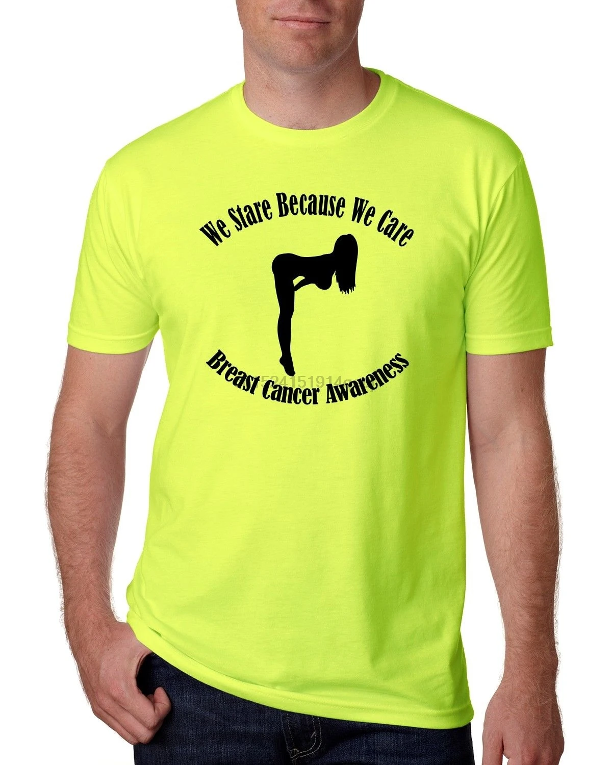 Safety green hi vis construction breast cancer awareness short sleeve t