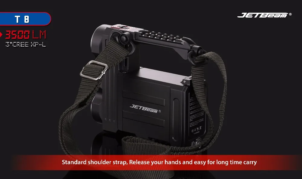 Metros de Campismo Água em Busca de Luz Jetbeam t8 Levou Lanterna Cree 3 xpl Led Max. 3500 Lumens Feixe Distância 800 da Tocha à Prova d' 14 led flashlight cree