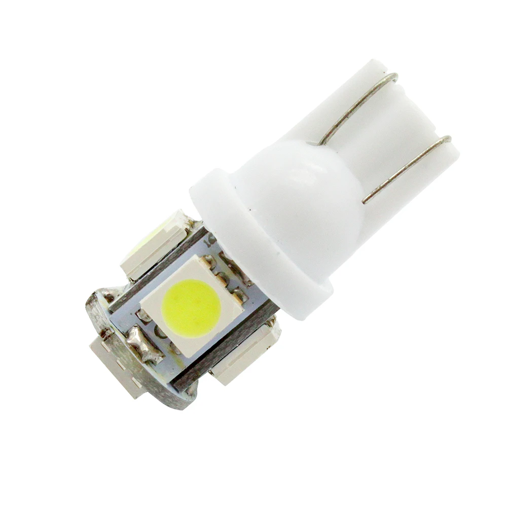 W5W White Red Blue LED Lights Car Dashboard Trunk Signal Replacement Reverse Wedge SMD 5050 12V T10 194 168 2825 Lamp Bulb 10x