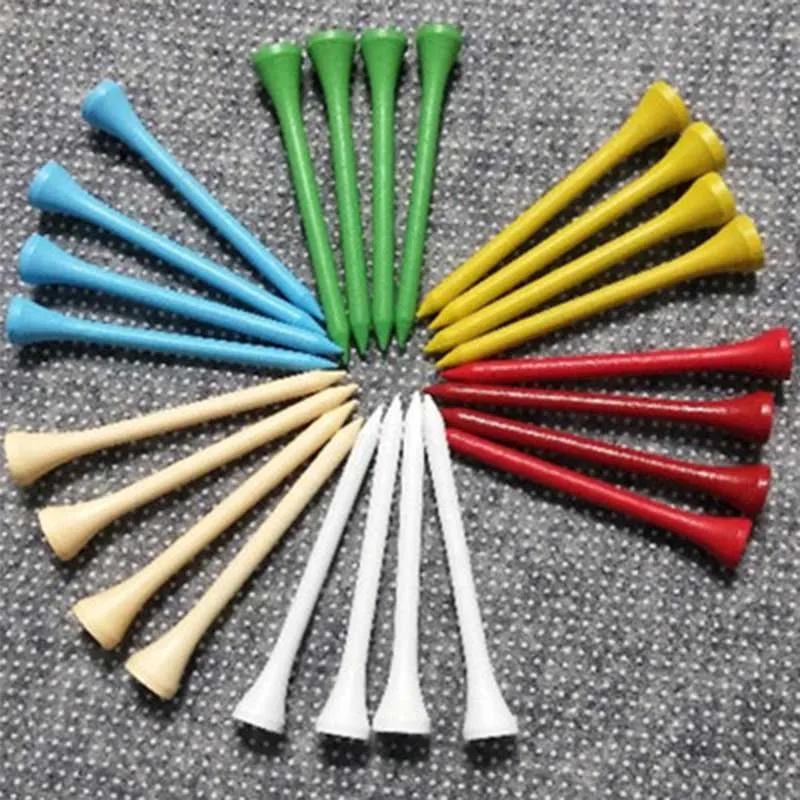 Hot Sale 100 pcs/bag Bright 70mm Wooden Golf Training Ball Tees Wood Nails Balls Support Holder Golf Training Aids Accessories