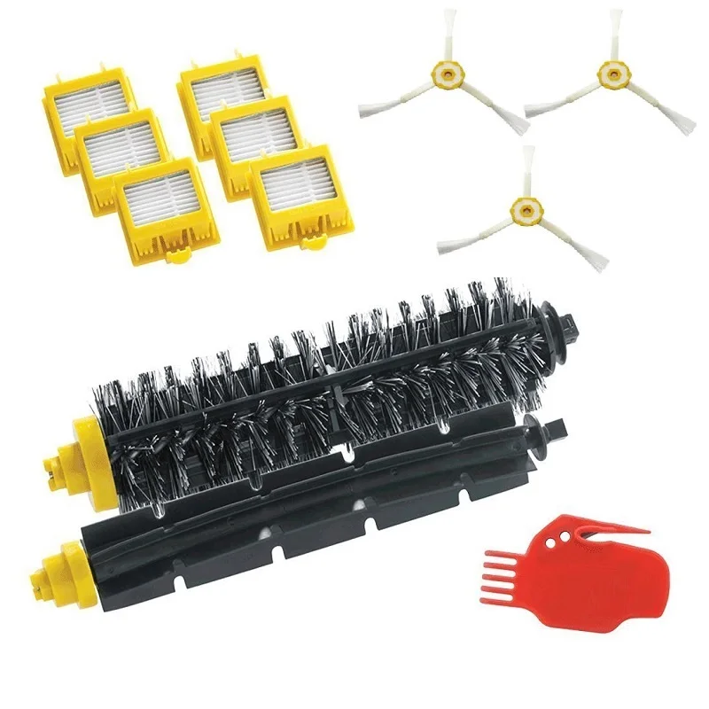 

3 Side Brush+ 6 HEPA Filter +1 Bristle Beater Brush for iRobot Roomba 700 Series Vacuum Cleaner Robots 760 770 780 790