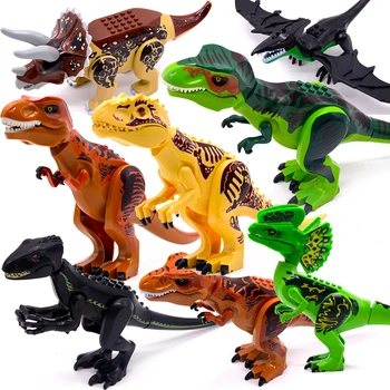 

1pcs Jurassic World 2 Brutal Raptor Building Blocks Mini Dinosaur Figures Bricks Dino Toys For Children gifts
