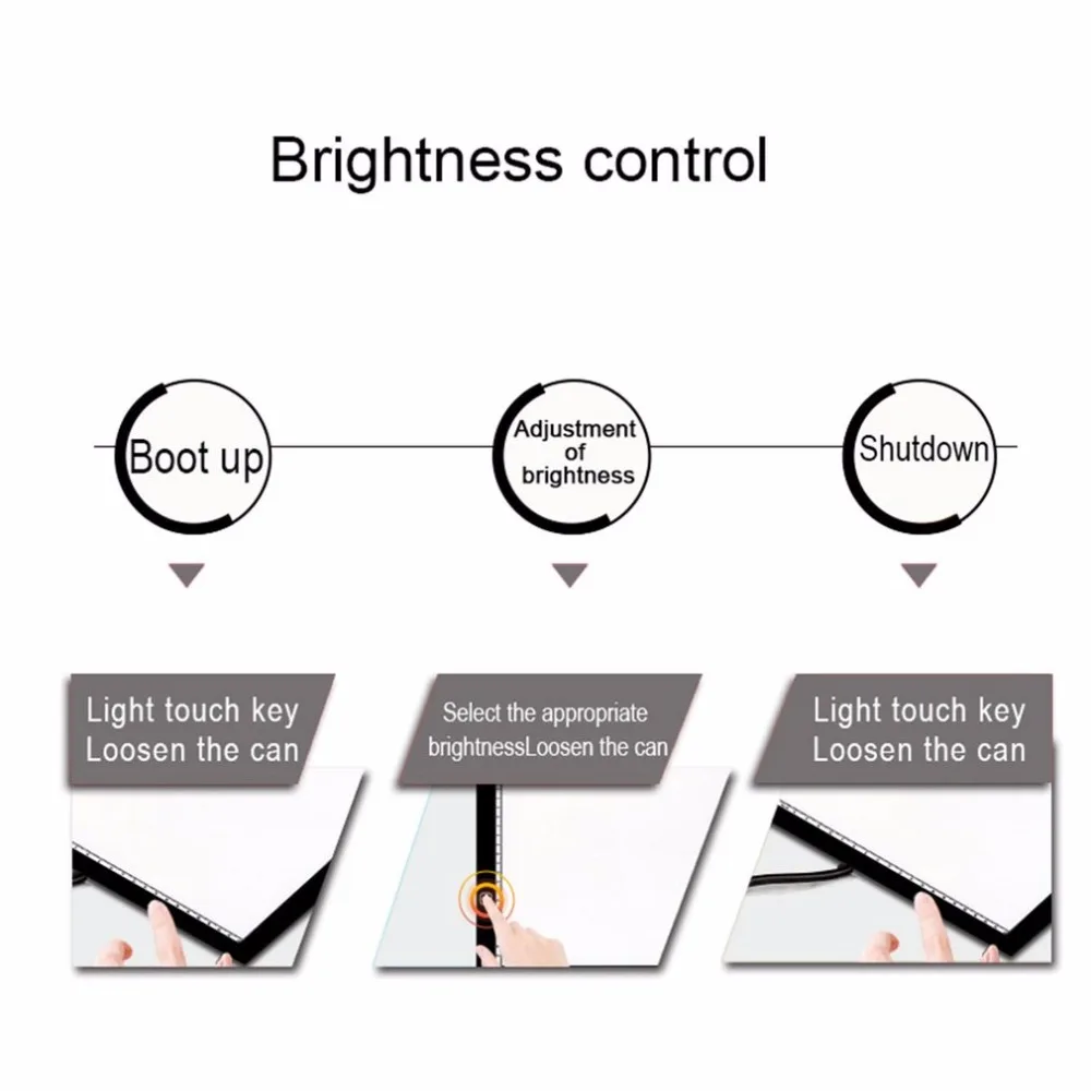 Портативная доска для копирования чертежей A3 планшет со светодиодной подсветкой коробка для рисования графика планшет подушечка педали копия доска с контролем яркости