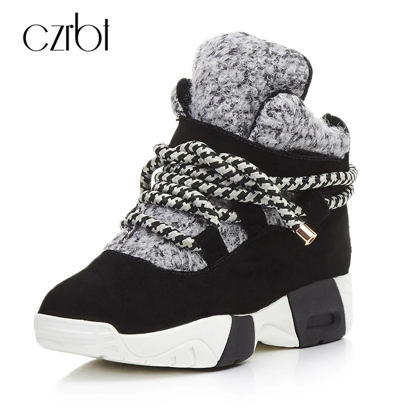 

CZRBT High Quality Fashion Women Shoes Autumn Winter Cow Suede Leather Flat Shoes Round Toe Flat Platform Shoes Casual Flats