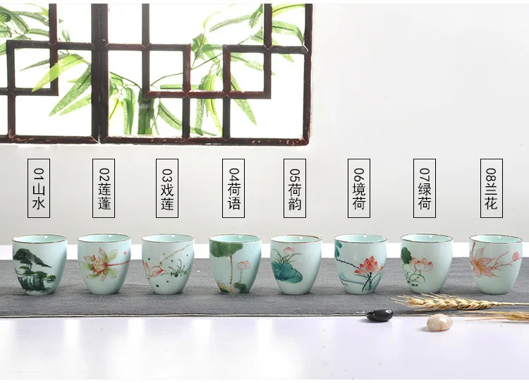 Керамика Celadon ручная чайная чашка кунг-фу чай есть образец чая для работы в офисе мастер чашка ручная Личная Одиночная чашка