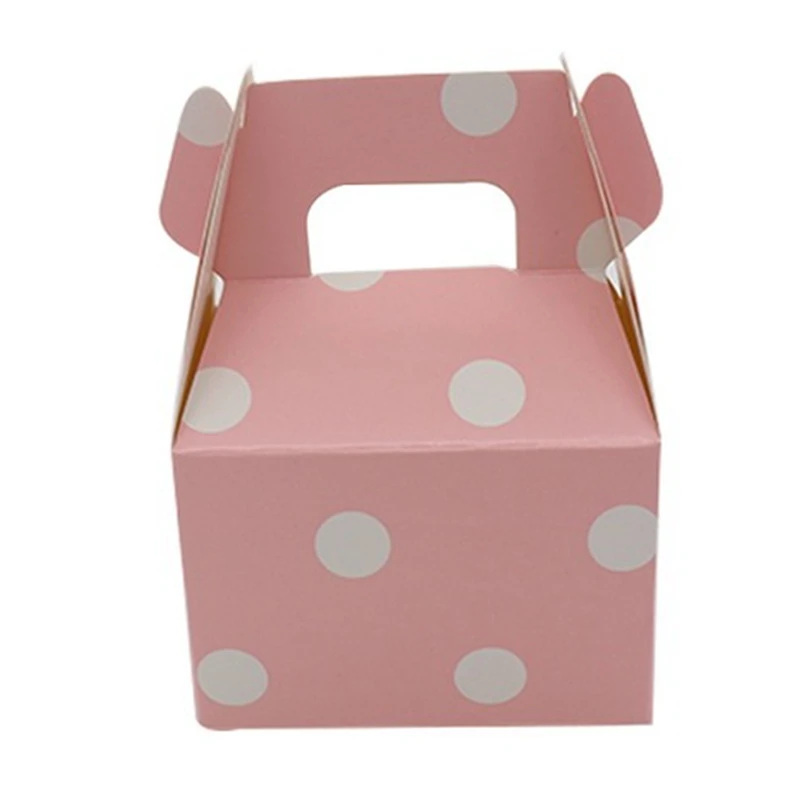 12pc gable Box with Handle Baby Shower Wedding Party Gift Favour Boxes perfect mini kids party Blue Boy Pink Girl Weddding Candy