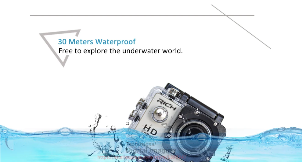 RICH Sports Camera HD 8MP Wifi 1080P Action Video Camera Underwater DV Mini Waterproof Sport helmet cameras Camcorder small action camera