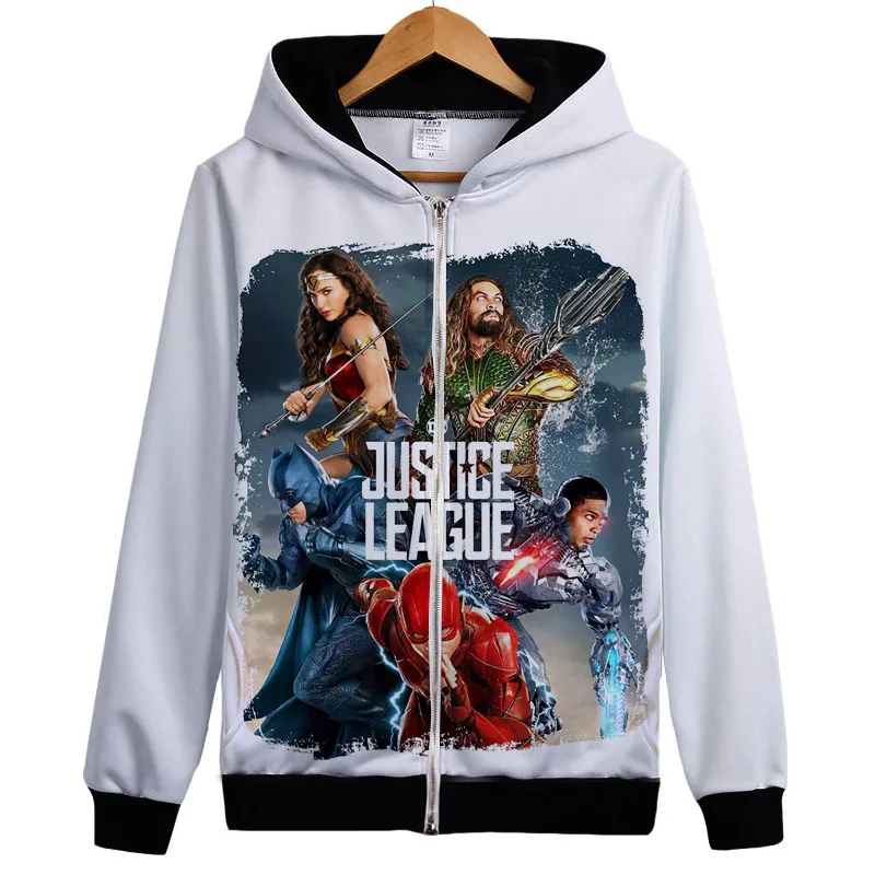  DC comics 3d hoodies Superhero Movie Justice League print hoodie Sweatshirt Men Women hoody Tracksu