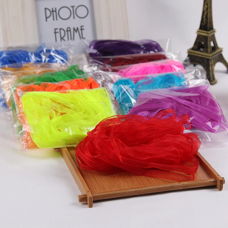 

1/4''(6mm) Organza Ribbon Decorative Gift Packing Wedding Crafts Christmas White Pink Red Black Ribbons (10 Meters/lot)