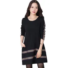 Демисезонный длинная рубашка большой Размеры Для женщин народная Стиль свободные Топы корректирующие лоскутное карман O Средства ухода за кожей шеи Футболка плюс Размеры M-4XL