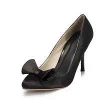 Spitze Zehe Bowtie damen Hohe Dünne Ferse Gericht Schuhe Pumps Hochzeit Heels Brautschuhe Brautjungfer Pumpen Abendgesellschaft JYG077 JJ