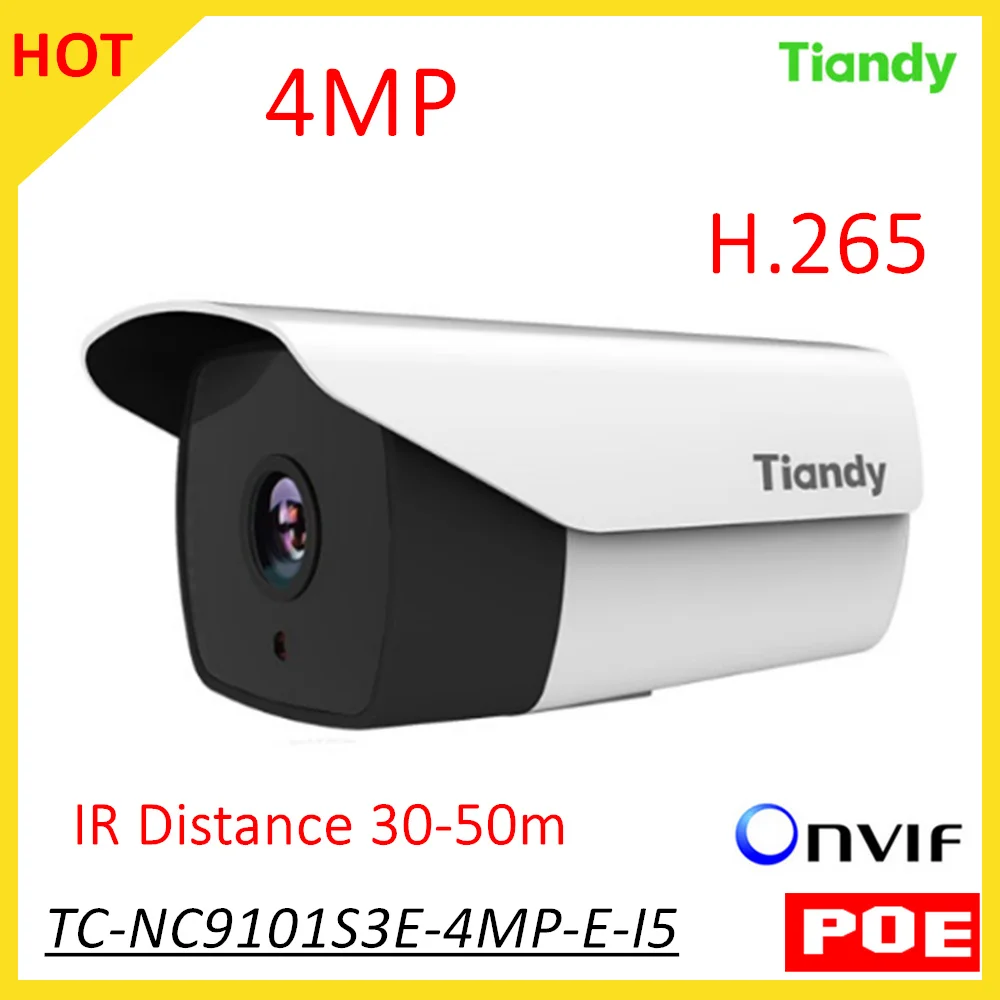 

English Version Tiandy IP Camera TC-NC9101S3E-4MP-E-I5 IR50M 1080P 4MP Outdoor Network camera security camera Support POE Onvif