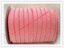 3/8 “Melancia Elastic Fosco Glitter Fita De Veludo