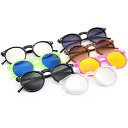 Солнцезащитные очки круглые зеркальные линзы солнцезащитные очки Для женщин Роскошные Пластик солнцезащитные очки классический ретро
