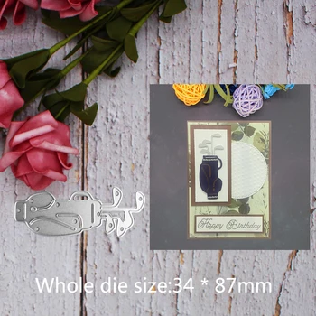 

Golf club black box Irregular Figure Metal steel frames Cutting Dies DIY Scrap booking Photo Album Embossing paper Cards34*87mm