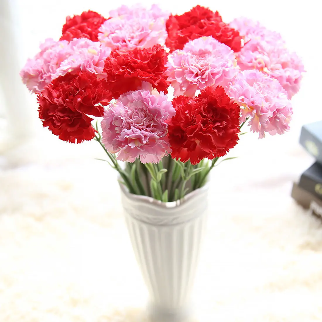 Flores Artificiales Para Decoracion Hogar 1 шт. DIY свежие искусственные цветы гвоздики шелковые