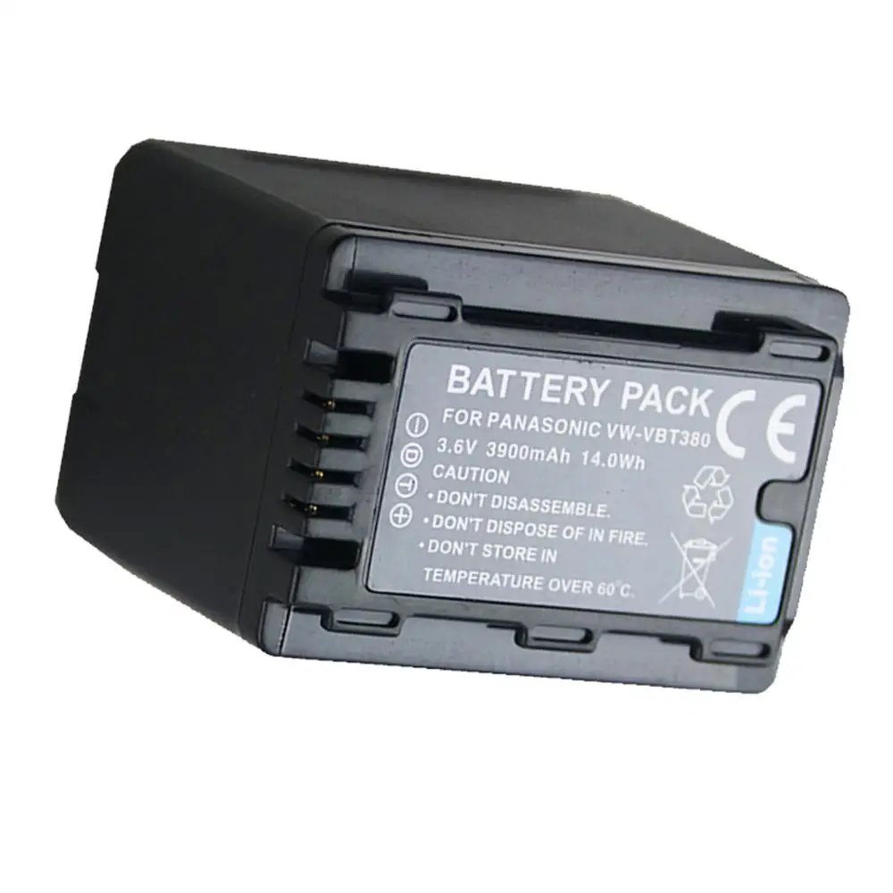3 шт. VW VBT380 батарея камеры + LCD двойное зарядное устройство для Panasonic HC V720 V727 V730 V750 V760