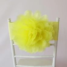 100 шт желтая фигурка скамейки группа желтая Подвязка из спандекса для стула