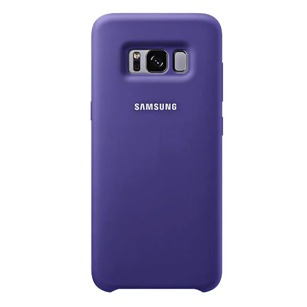 Официальный силиконовый чехол для Samsung Galaxy S8+ S8 плюс G9550 G9508 G950U SM-G9 SM-G955 S8 корпус телефона Модный мягкий чехол для задней крышки - Цвет: Purple