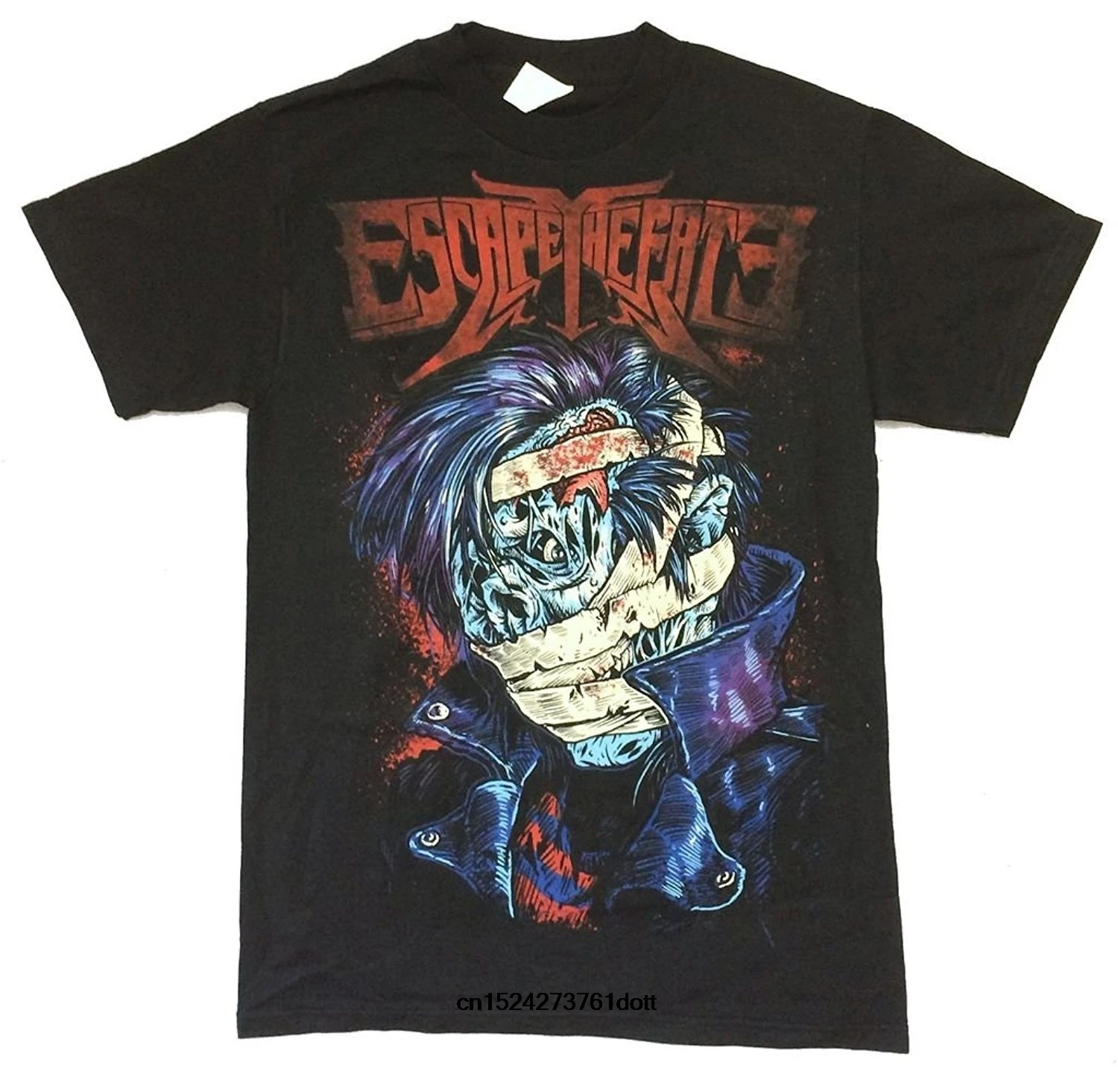 

Funny Men t shirt white t-shirt tshirts Black tee Escape The Fate Zombie Rocker 2010 USA CDN Tour Black T Shirt