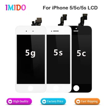 

10PCS/LOT Full Set Assembly LCD Display For iPhone 5 5G 5S 5C with Touch Screen A+++ Quality White and Black Fast Shipping