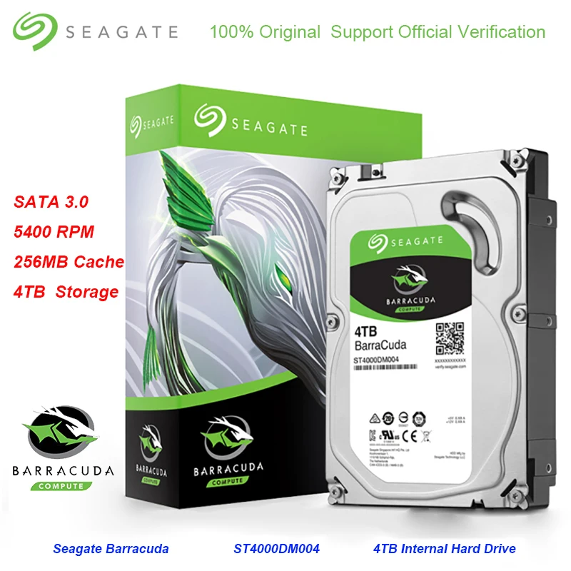  Seagate ST4000DM004 baracuda 4TB 35 pulgadas caché interno de 256MB HDD5400RPM SATA 30 6 Gb/s disco