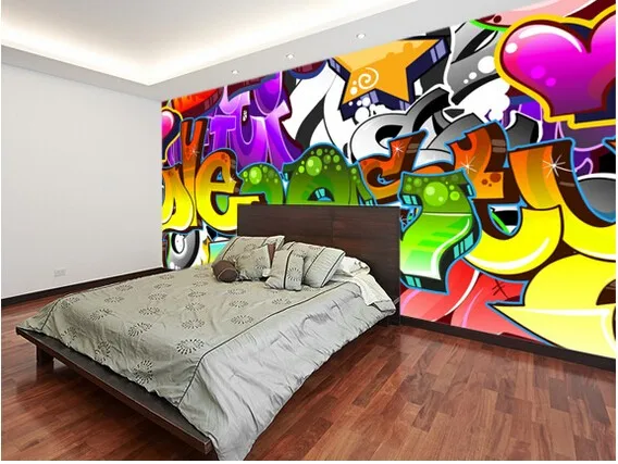 Us 11 1 63 Off Custom 3d Wallpaper Graffiti Wall Art For Living Room Bedroom Tv Background Wall Waterproof Papel De Parede In Wallpapers From Home