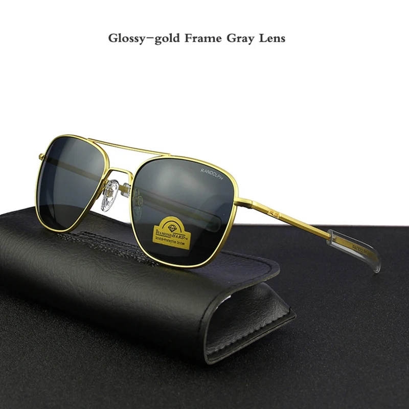 Glossy-gold Frame Gray Lens
