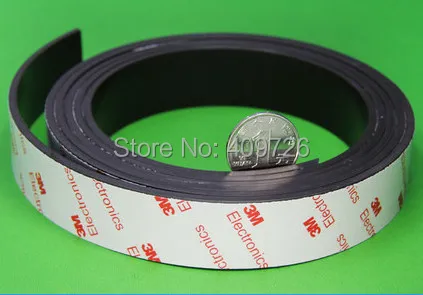 

1Meters Self Adhesive Flexible Magnetic Strip Magnet Tape Width 25x2mm Ad / Teaching 3M Rubber Magnet