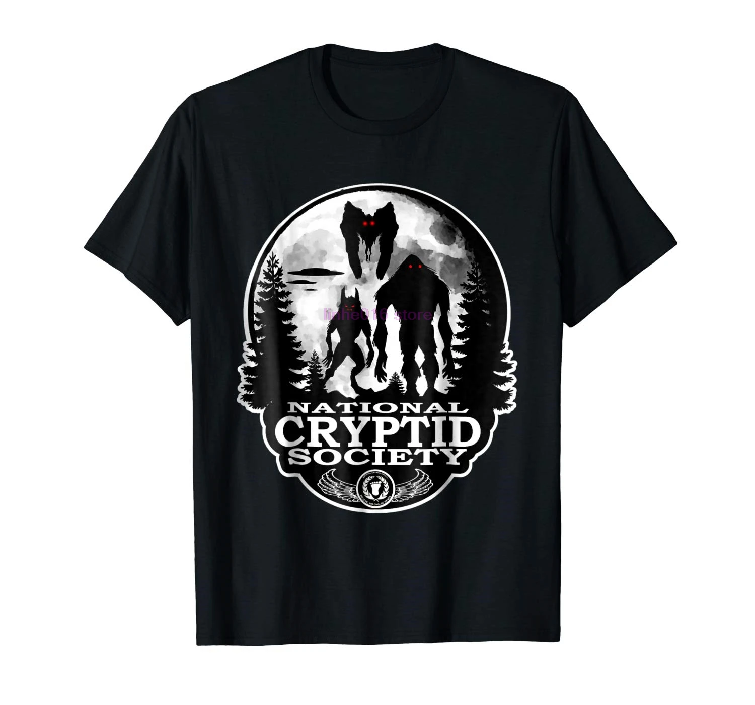 

brand men shirt Bigfoot Dogman Mothman UFO National Cryptid Society T Shirt