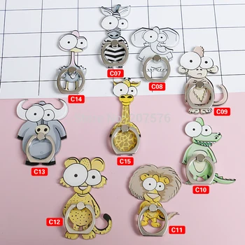 

Car Holder High Quality 360 Degree Cartoon Animal Holder Finger Ring Mobile Phone Smartphone Stand Paste Type for Iphone